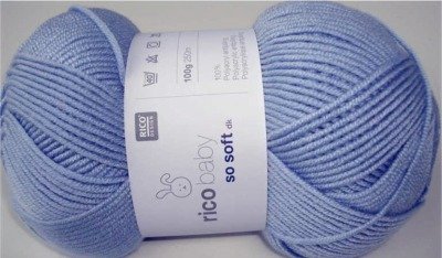 100 g Rico Baby so soft dk, Fb. 008 jeans, Wolle Strickgarn Babywolle von Rico Design