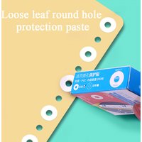 250 paper/Box Hole Punch Protector Labels Self-Adhesive Loose-Leaf Paper Binding Paper Sticker Round Stickers for Office School