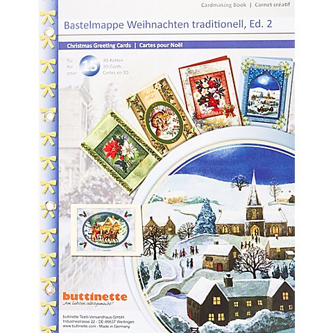 3D-Bastelmappe "Weihnachten traditionell 2", für 15 Karten