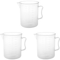 3X 1000Ml Transparent Graduated Beaker With Handle Promotion