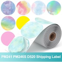 500-1000 Pcs Phomemo Thermal Label Paper Round Sticker Waterproof Label for Gift Kids Stickers School Supplies for 241 Printer