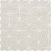 Baumwoll-Stoff "Geometrischer Stern" Polyester beschichtet - Beige von Beige