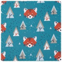 Baumwoll-Stoff "Little Fox" von Blau