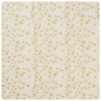 Baumwoll-Stoff "Sterne", Creme von Gold