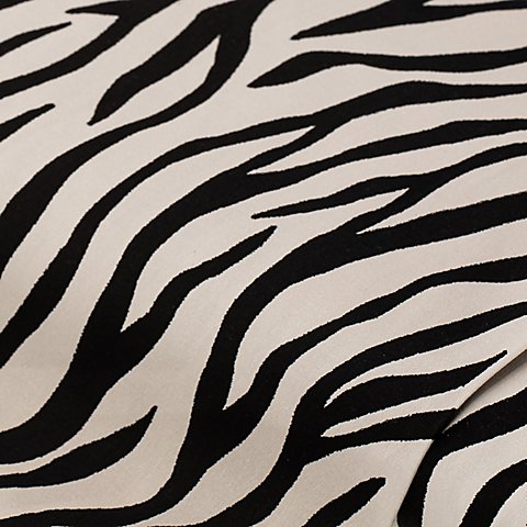 Baumwoll-Stretch "Zebra", natur/schwarz