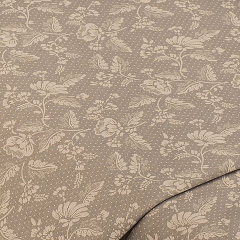 Baumwoll-Trachtenstoff "Blumen", taupe