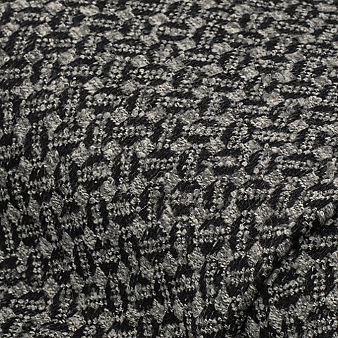 Bouclé-Jacquard, grau/schwarz