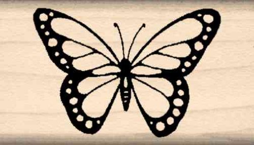 Butterfly Rubber Stamp - 1 inch x 1-3/4 inches