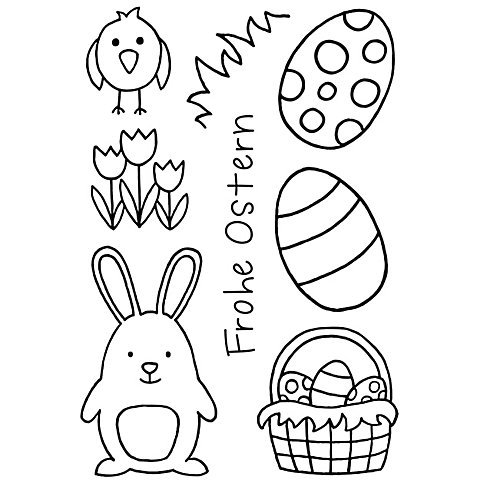 Clear Stempel-Set "Frohe Ostern"