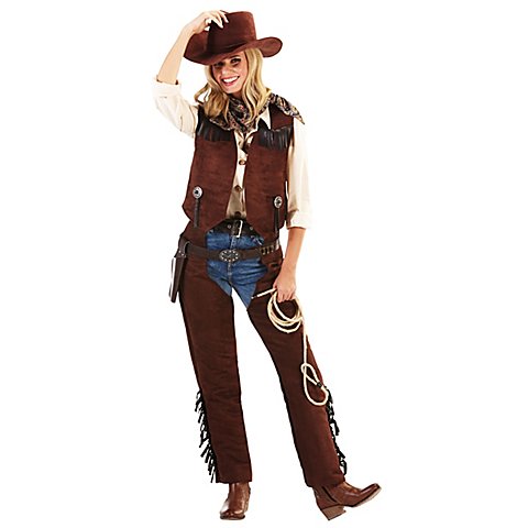 Cowgirl-Weste für Damen, braun