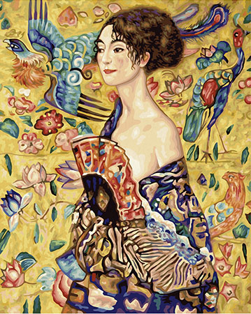 Dame mit F�cher, Klimt