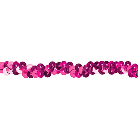 Elastik-Paillettenband, pink, Breite: 10 mm, Länge: 3 m