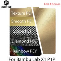For Bambu Lab P1P Build Plate X1 X1C Pei Texture 257x257 PEY Peo Sheet Smooth Magnetic Spring Steel For Bambu Lab Carbon Plate