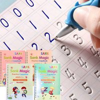 Free Shipping Magic Copy Book Free Wiping English French Copybooks Pen Children Writing Sticker For Calligraphy Montessori Gift