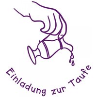 Geburt-Taufe und Kirche Holzstempel - Einladung zur Taufe (Ø 40 mm)