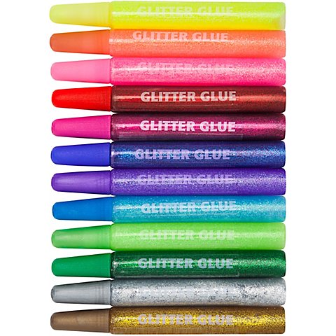 Glitter-Glue, bunt, 12 Farben