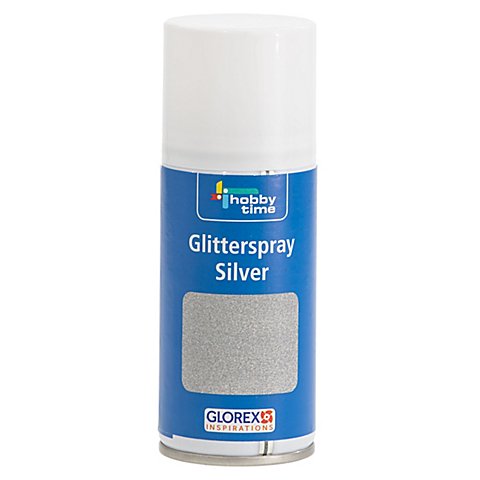 Glitterspray silber, 150 ml