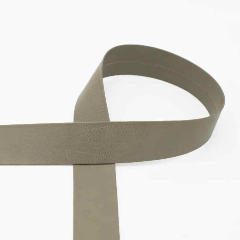 Gurtband Kunstleder 40 mm Breite - Khaki