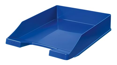 HAN 1027-X Briefablage KLASSIK, DIN A4/C4, stapelbar, stabil, modern (10er Set, blau) von HAN