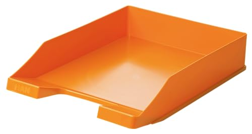 HAN 1027-X Briefablage KLASSIK, DIN A4/C4, stapelbar, stabil, modern (10er Set, orange)