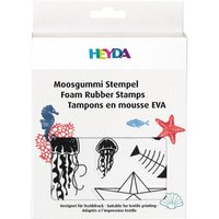 HEYDA Moosgummi Stempel-Set "Maritim" (21 Stück)