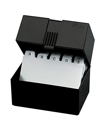 Herlitz Karteikasten / Lernbox / DIN A7 / 100 Karteikarten + Register / schwarz