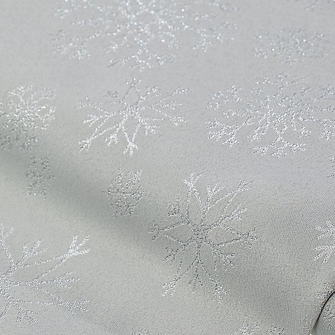 Jacquard "Schneekristalle" mit Glitzergarn, hellgrau/silber