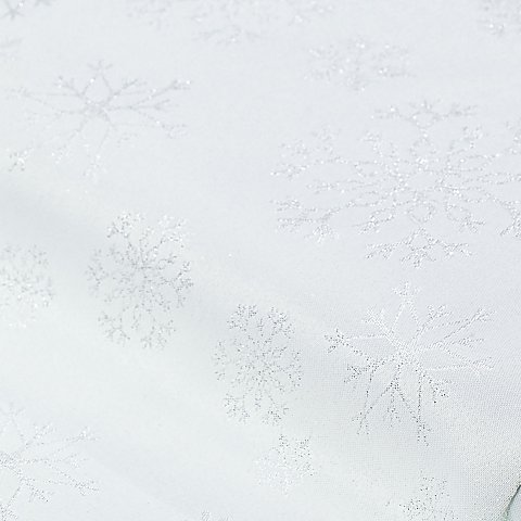 Jacquard "Schneekristalle" mit Glitzergarn, weiß/silber