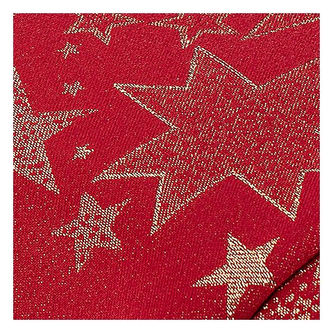 Jacquard "Sternenhimmel", rot/gold