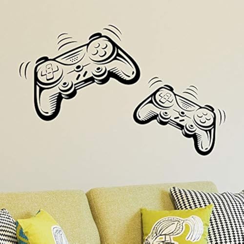 Joystick Playstation Gamepad Kinderzimmer Wandaufkleber Wandbild Vinyl Aufkleber Kindergarten Kinder Gamers Kunst Teenager Video Spiel Wandbild von Wall4stickers