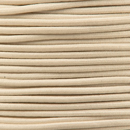 2m Gummikordel - Hutgummi - Rundgummi, hochwertig, extra-stark in 2mm, beige