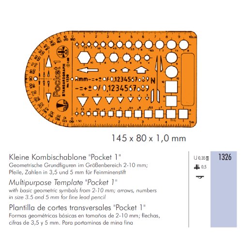 Kombi-Schablone 'Pocket-I' - Stencil aus Pappe