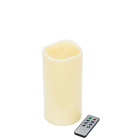 LED Outdoor Kerze, mit Timer, creme, 20 x 10 cm