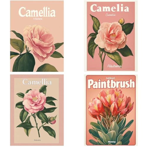 LOMSIOY Diamond Painting Erwachsene Flora Diamond Painting Bilder with Accessories for Full Drill Rhinestone Embroidery Landschaft Diamond Painting Crystal Art Home Wall Decor 30 * 40 cm (4 PCS)22203