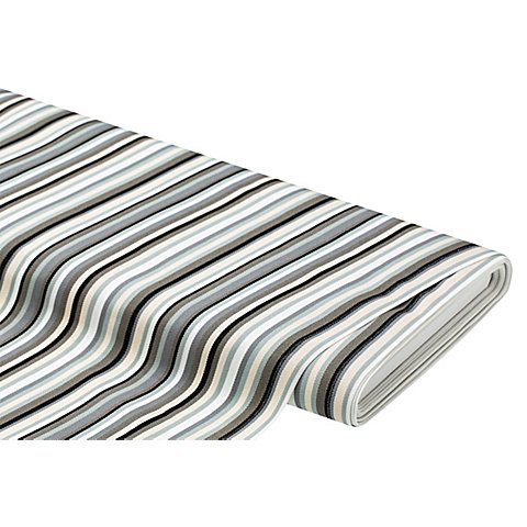 Liegestuhlstoff / Allround-Gewebe "Streifen", 44 cm breit, grau-color