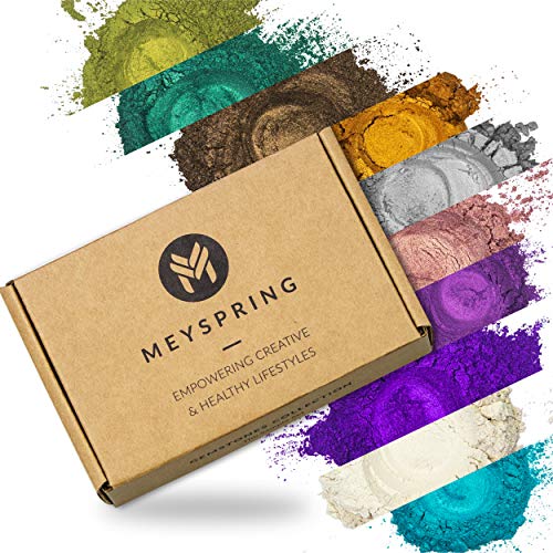 MEYSPRING Gemstones Collection Glimmerpulver für Epoxidharz – 100 g – Epoxid-Pigmentfarben für Harzkunst, Geode Art – Harz-Pigmentpulver und kosmetisches Glimmerpulver – Epoxidharz-Pigment-Set von MEYSPRING