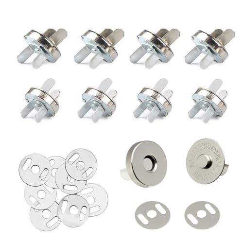 Magnetverschluss,24 PCS Magnetische Druckknöpfe zum Annähen Magnetknöpfe Magnetschließen für Geldbörsen Nähen Handwerk Taschen Kleidung Leder Handwerk Herstellung 1.4cm von SinChic