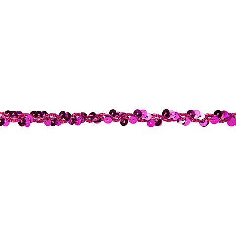 Metallic-Paillettenband, pink, Breite: 10 mm, Länge: 3 m