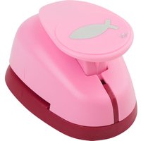 Motivlocher Fischsymbol, 3,8 cm von Pink