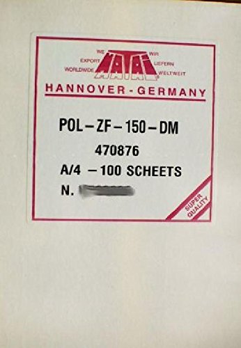 BBMBD POL-ZF-100-DM A3, 100 Blatt Polyester-Zeichenfolie, doppelseitig mattiert, 0,1 mm stark. Blattware Zeichentechnik DIN-A3 transparent doppelseitig-mat