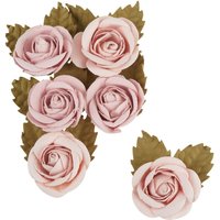 Papierblumen "Rosé", 6er-Set von Rot