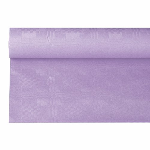 Papiertischtuch mit Damastprägung 6 m x 1,2 m lila, 1 Rolle von Papstar