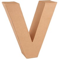 Papp-Buchstabe - Buchstabe "V" von Braun