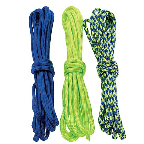 Paracord-Mix, grün, blau, meliert, 4 mm Ø, 3x 2,6 m