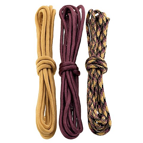 Paracord-Mix, ocker, aubergine, meliert, 4 mm Ø, 3x 2,6 m