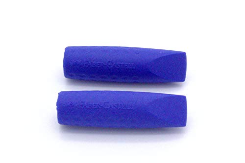 Radierer GRIP 2001 ERASER CAP 2er | In verschiedenen Farben & Kombinationen + Sortiert zur Auswahl (Blau | Blau) von STABILO