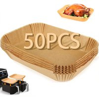 Rectangle Disposable Air Fryer Baking Paper Liner Waterproof Oilproof Non-Stick Baking Mat for Ninja Foodi AirFryer Accessories