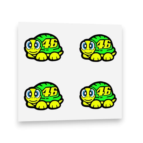 piggystickers Valentino Rossi Aufkleber Vinyl Fluoreszierend gelb Schildkröte 2018 2019 Neon von piggystickers