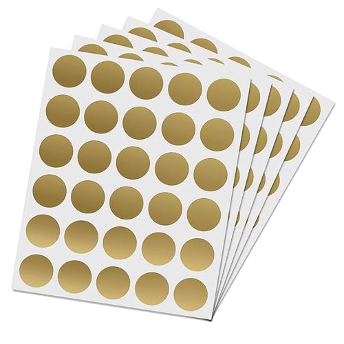 Rubbel Etiketten,6 Blatt 180er Pack Runde Rubbellos Aufkleber Scratch Off-Etiketten Gold Rubbelkarten Überraschung Rubbelsticker für Party Hochzeit Geburtstag Einklebebuch Postkarte 1 Zoll von SinChic