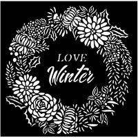 Schablone "Love Winter" von Weiß